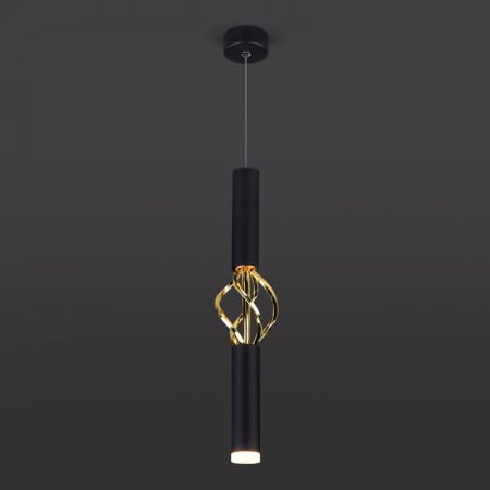 Подвесной светильник Eurosvet 50191/1 LED черный/золото