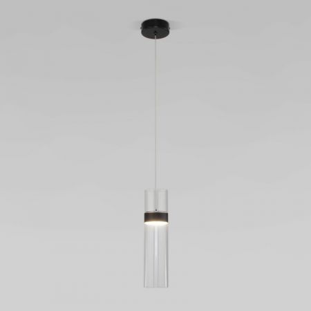 Подвесной светильник Eurosvet 50244/1 LED черный/прозрачный
