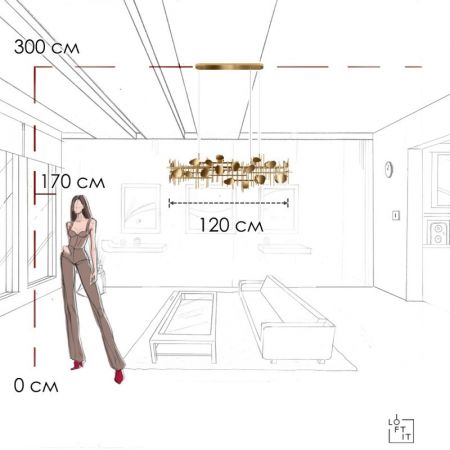 Подвесная люстра LOFT IT 10396/1200R