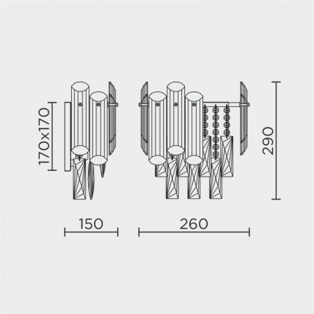 Бра MODELUX ML.7088.290 CR