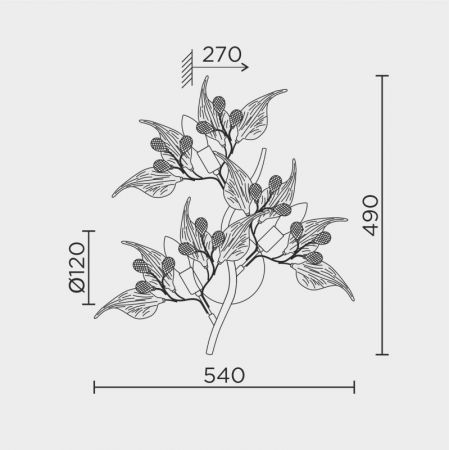 Бра MODELUX ML.6808.450P GD