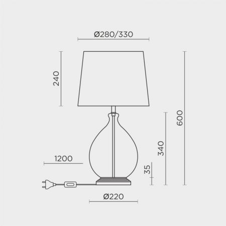 Настольная лампа MODELUX ML.6111.01TL BR