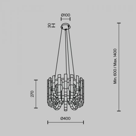 Подвесная люстра MODELUX ML.6621.9 BS
