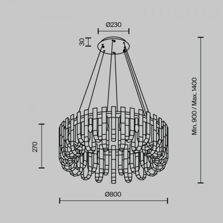 Подвесная люстра MODELUX ML.6621.19 BS