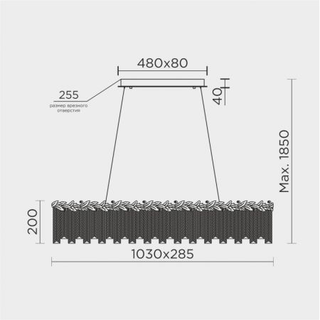 Подвесная люстра MODELUX ML.8250.1100 GD
