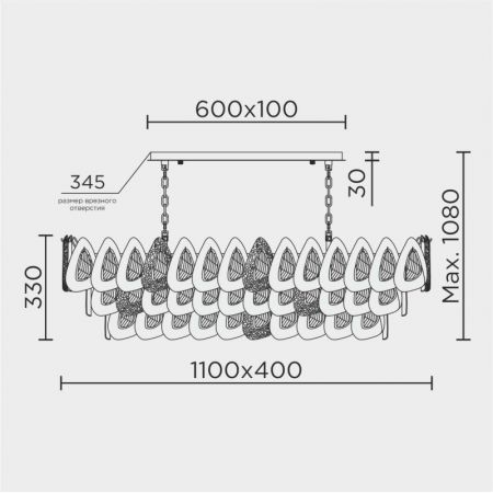 Подвесная люстра MODELUX ML.6775.1125 GD