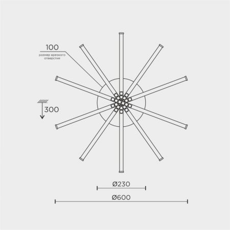 Накладной светильник MODELUX MDL.9371.600CL WH