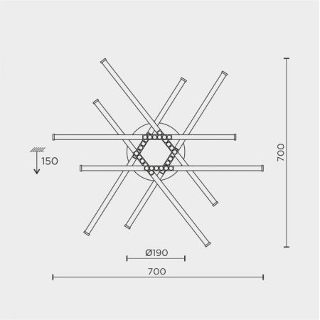 Накладной светильник MODELUX MDL.9374.600CL BK