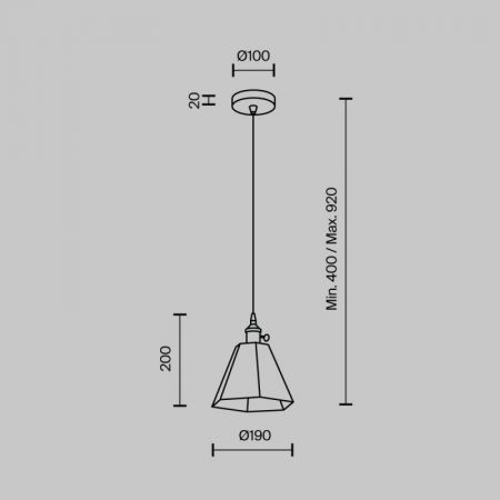 Подвесной светильник MODELUX MS.151.150 BS