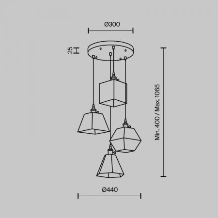 Подвесной светильник MODELUX MS.155.480 BS