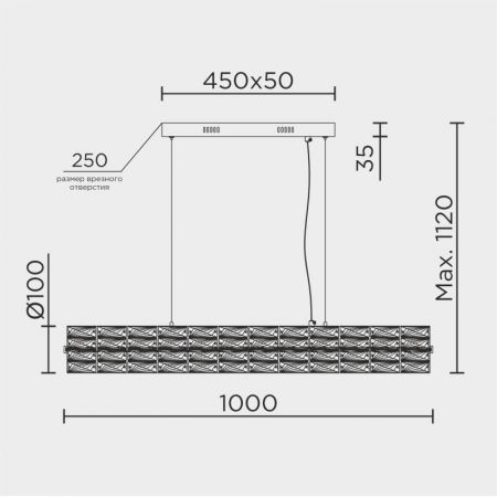 Подвесной светильник MODELUX ML.340.1000 GD