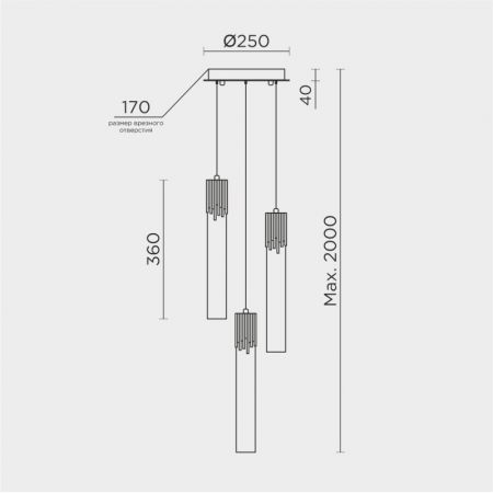 Подвесной светильник MODELUX ML.88992.3 GD