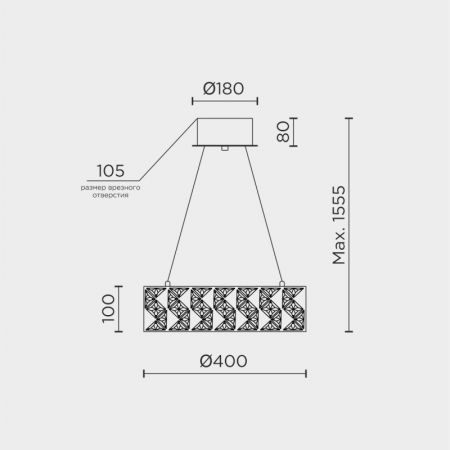 Подвесной светильник MODELUX ML.335.400 GD