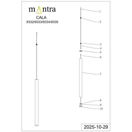 Подвесной светильник Mantra 9333