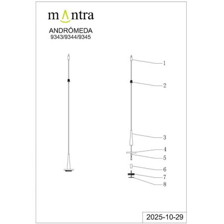 Подвесной светильник Mantra 9343
