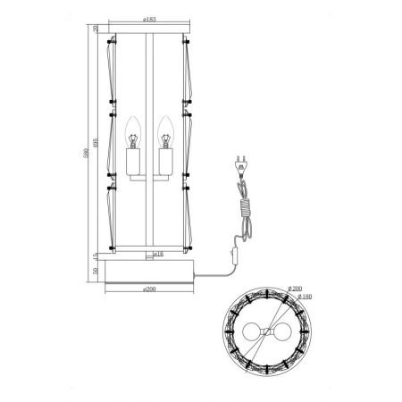 Настольная лампа Maytoni MOD043TL-02G