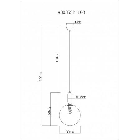 Подвесной светильник ARTE Lamp A3035SP-1GO