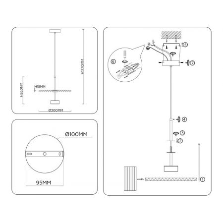 Подвесной светильник Ambrella Light LH72605