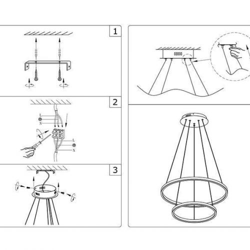 08219,01A(4000K) Подвес Тор белый d60+40 h110 Led 60W (4000K)