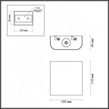 4212/2WL HIGHTECH ODL21 147 золот/металл Настен.светильник IP20 LED 2W 241Лм 3000K MAGNUM