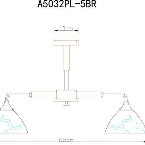 Люстра на штанге A5032PL-5BR