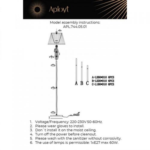 Торшер APLOYT APL.744.05.01