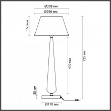 Настольная лампа Odeon Light 4852/1T