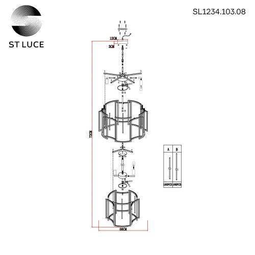 Подвесная люстра ST-Luce SL1234.103.08