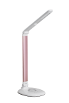 UL613 (белый /розовый. Светильник настольный 9 Вт LED с функц.ночника, регул. темп. света и ур. ярко