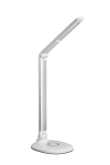 UL613 (белый /серебро. Светильник настольный 9 Вт LED с функц.ночника, регул. темп. света и ур. ярко
