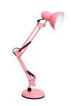 МТ2001 А/С (Розовый коралл. Настольный светильник на основании + струбцина, 60Вт, 220В, Е27.)