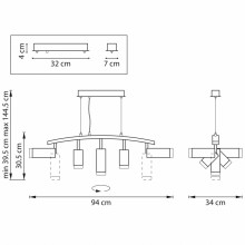 Подвесная люстра Lightstar LR7353628730