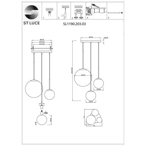 Каскадная люстра ST-Luce SL1190.203.03