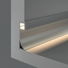 Алюминиевый профиль плинтус с подсветкой 53x14 ALM-5314-S-2M