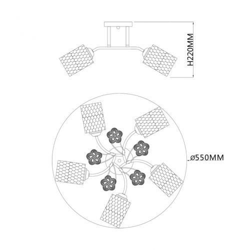 Escada 1113/5PL E27*40W Chrome