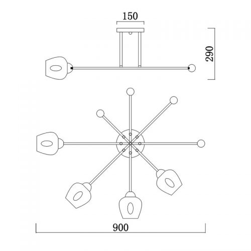 Escada 695/4P E14*40W Chrome