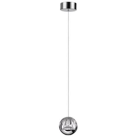 ODEON LIGHT 5100/5L L-VISION ODL25 хром/прозрачный/акрил Подвес "2 в 1" LED 5W 4000K 300Лм SONO