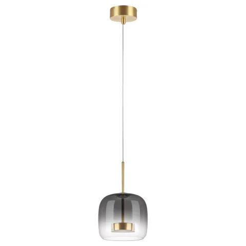 804008 Люстра CUPOLA LED 9W 450LM ЗОЛОТО/ДЫМЧАТЫЙ 3000K
