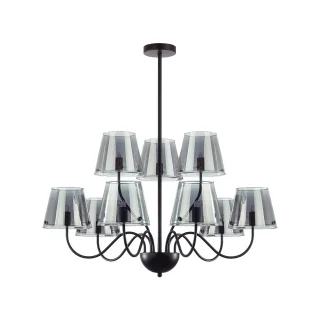 6570/9C MODERNI LN24 черный/дымчатый/металл/стекло Люстра потолочная G9 9*20W 220V SMOKY