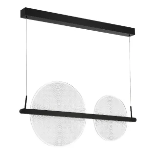 SL6233.403.24 Светильник подвесной ST-Luce Черный/Прозрачный LED 124W 4000K