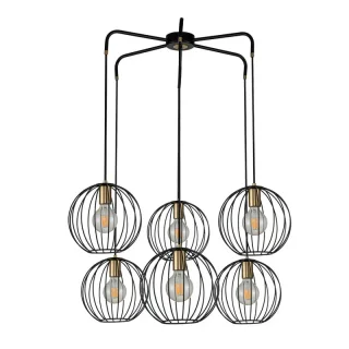 Escada 10176/6 E27*60W Black/Brass