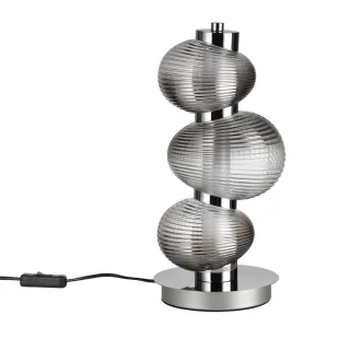 ODEON LIGHT 5096/12TL L-VISION ODL25 419 хром/дымчатый градиент/металл/стекло Настольная лампа LED 1
