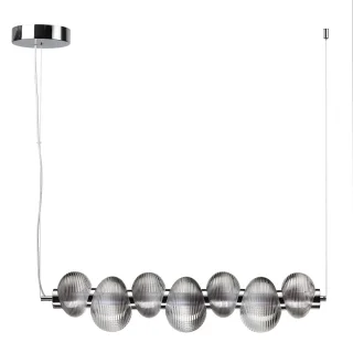 ODEON LIGHT 5096/24L L-VISION ODL25 419 хром/дымчатый градиент/металл/стекло Подвес линейный LED 24W
