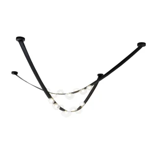 Светильник подвесной Crystal Lux BOSQUE SP7 L3000 BLACK/TRANSPARENT