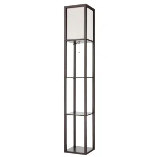 8090/1F COMFI LN24 кофейный/белый, дерево/текстиль Торшер Е27 1*60W 220V PRACTIC