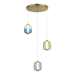 SL1193.303.03 Светильник подвесной ST-Luce Латунь/Янтарный,Дымчатый,Голубой LED 311,2W 3000K
