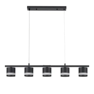 8240/5 COMFI LN25 черный, металл/акрил Светильник подвесной LED GX53 5*7W 220V LANIKA