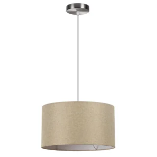 LUMION 8250/2 MODERNI LN25 000  никель/бежевый, металл/текстиль Подвес Е27 2*60W 220V NIKKI
