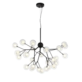SL376.403.27 Светильник подвесной ST-Luce Черный/Прозрачный, Белый G4 LED 27*2W