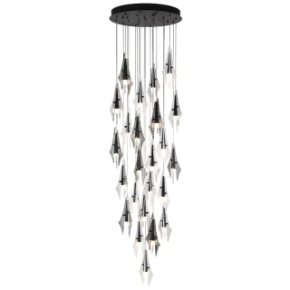 ODEON LIGHT 5442/137L L-VISION ODL_EX26 черный/бел.матовый/прозрачн./дымчатый/металл/стекло Люстра к